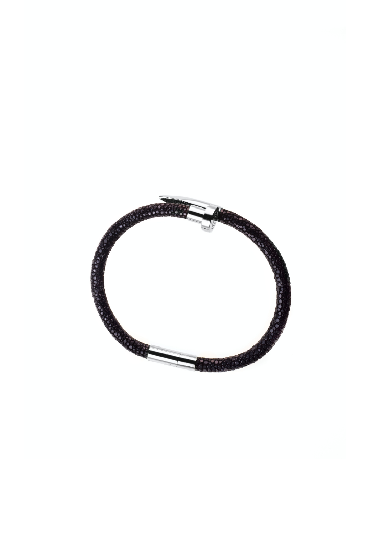 The Leather Silver Bracelet