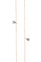 Courage Rose Gold Blue Necklace